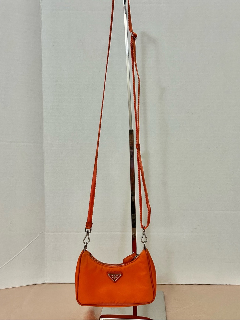 Auth. Prada Orange Tessuto Nylon MINI Bag - Picture 3 of 15